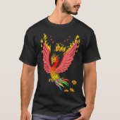 Rainbow Phoenix Fire Bird T-shirt (Voorkant)
