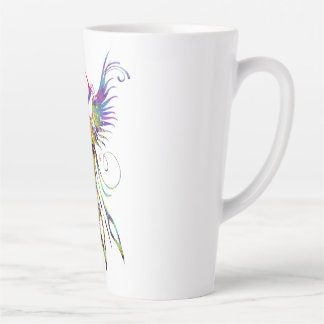 Rainbow Phoenix Latte Mok door Brow Bird