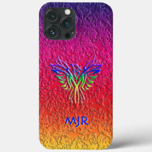Rainbow Phoenix Rising LBGTQ+ met uw initialen Case-Mate iPhone Case