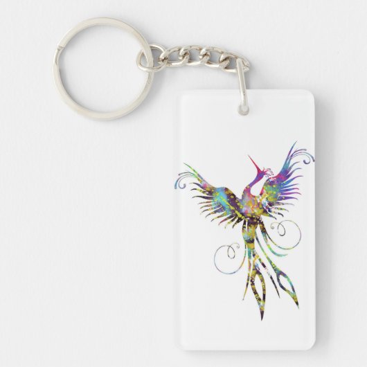 Rainbow Phoenix Sleutelhanger, Brow Bird Sleutelhanger (Voorkant)