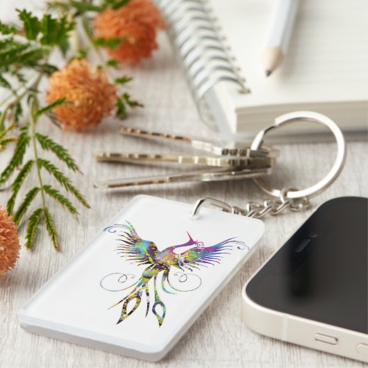 Rainbow Phoenix Sleutelhanger, Brow Bird Sleutelhanger (Voorkant Rechts)