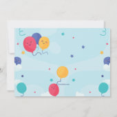 Rainbow Photo Birthday Invitation Kaart (Achterkant)