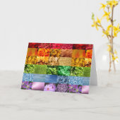 Rainbow Photo Collage Kaart (Gele Bloem)