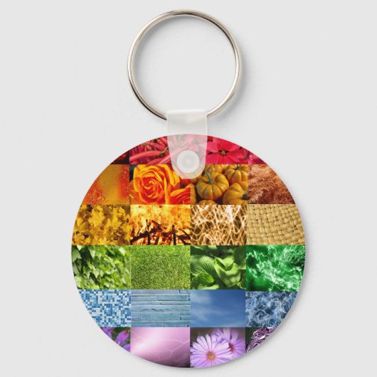 Rainbow Photo Collage Sleutelhanger (Voorkant)
