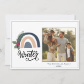 Rainbow Photo Winter Holiday Kaart (Voorkant)