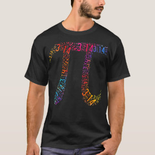 Rainbow PI Numbers Funny PI 314 Wiskunde Docenten T-shirt