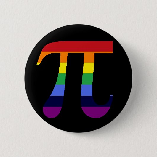 Rainbow Pi Ronde Button 5,7 Cm (Voorkant)