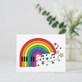 Rainbow Piano Briefkaart (Staand voorkant)