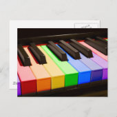 Rainbow Piano Briefkaart (Voorkant / Achterkant)