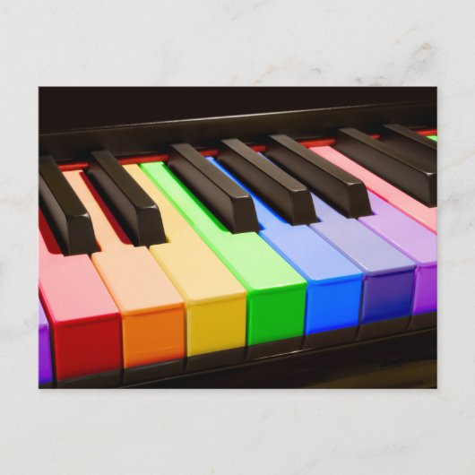 Rainbow Piano Briefkaart (Voorkant)