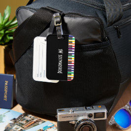 Rainbow Piano Keys Bagagelabel