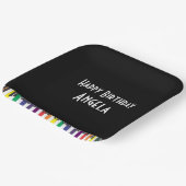 Rainbow Piano Keys Birthday Party Papieren Bordje (Gebogen)