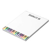 Rainbow Piano Keys Notitieblok (Linkerzijde)