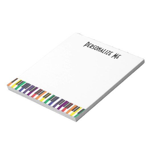 Rainbow Piano Keys Notitieblok (Linkerzijde)