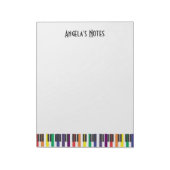 Rainbow Piano Keys Notitieblok (Linkerzijde)