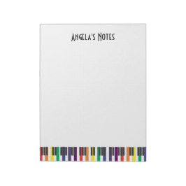 Rainbow Piano Keys Notitieblok