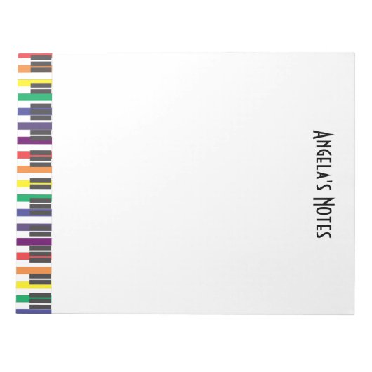 Rainbow Piano Keys Notitieblok (Voorkant)