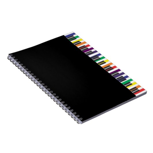 Rainbow Piano Keys Notitieboek (Rechterzijde)
