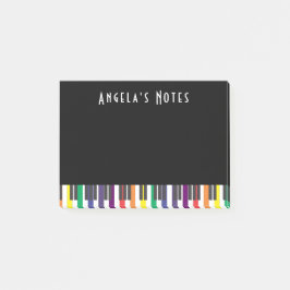 Rainbow Piano Keys op Black Post-it® Notes