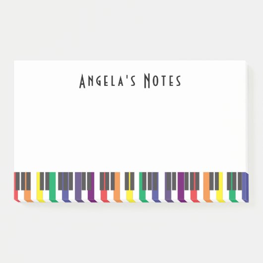 Rainbow Piano Keys Post-it® Notes (Voorkant)