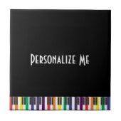 Rainbow Piano Keys Tegeltje (Voorkant)