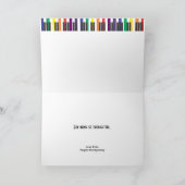 Rainbow Piano Keys | Thank You Card Bedankkaart (Binnen)