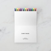 Rainbow Piano Keys | Thank You Card Bedankkaart (Binnen)