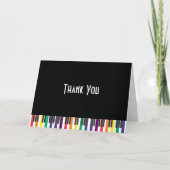 Rainbow Piano Keys | Thank You Card Bedankkaart (Voorkant)