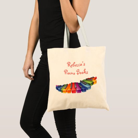 Rainbow Piano Keys Tote Bag (Voorkant (product))
