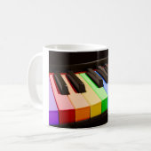 Rainbow Piano Koffiemok (Voorkant links)