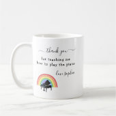 Rainbow Piano Music Teacher Waarderingsgeschenk Koffiemok (Links)