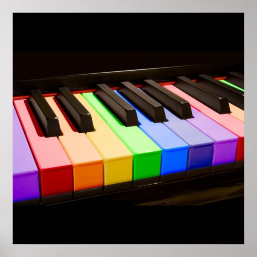 Rainbow Piano Poster (Voorkant)