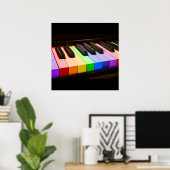 Rainbow Piano Poster (Thuiskantoor)