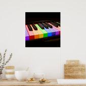 Rainbow Piano Poster (Keuken)