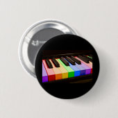 Rainbow Piano Ronde Button 5,7 Cm (Voorkant /achterkant)