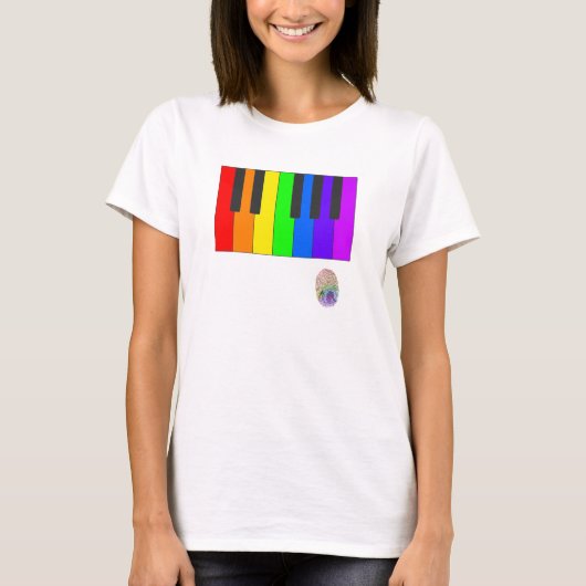 Rainbow Piano T-shirt (Voorkant)