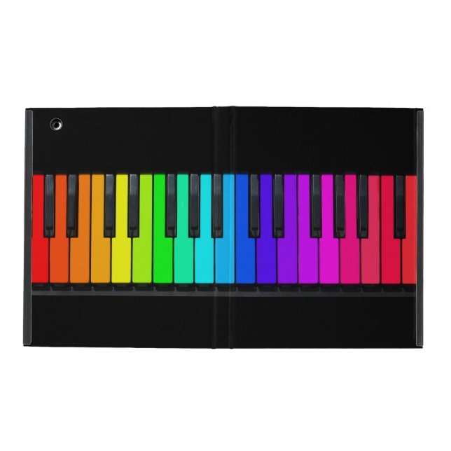 Rainbow Piano-toetsenbord iPad 2/3/4 Hoesje (Buitenkant)