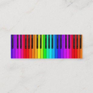 Rainbow Piano-toetsenbord Mini-Visitekaartje Mini Visitekaartje