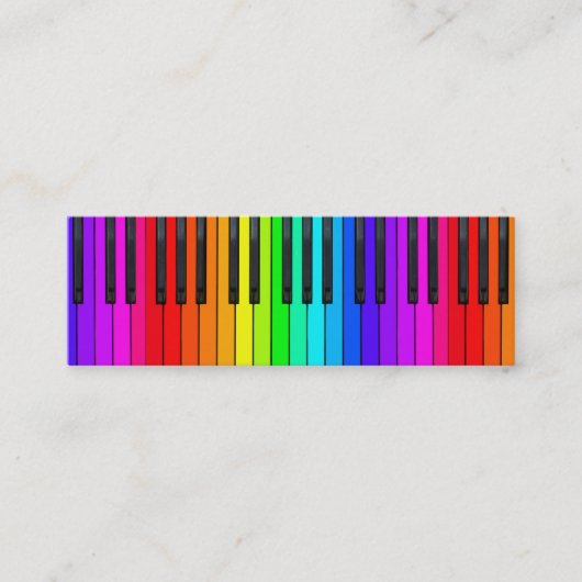 Rainbow Piano-toetsenbord Mini-Visitekaartje Mini Visitekaartje (Voorkant)