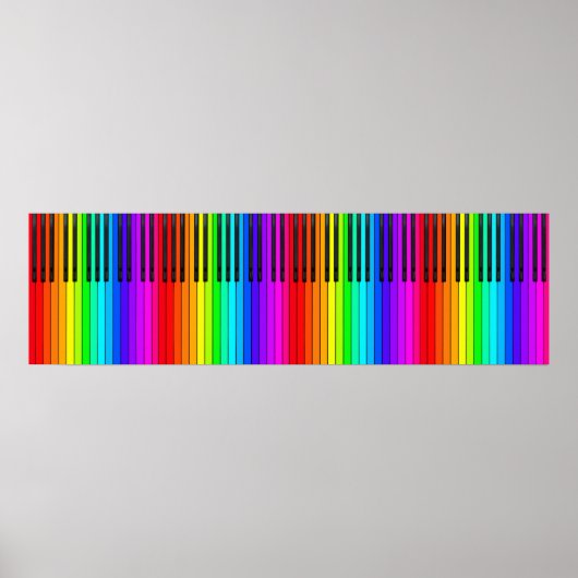 Rainbow Piano-toetsenbord, Poster (Voorkant)