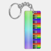 Rainbow Piano-toetsenbord Sleutelhanger (Voorkant Links)