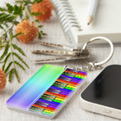 Rainbow Piano-toetsenbord Sleutelhanger (Voorkant Rechts)