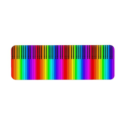 Rainbow Piano-toetsenbordlabels Etiket (Voorkant)