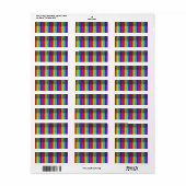 Rainbow Piano-toetsenbordlabels Etiket (Full Sheet)