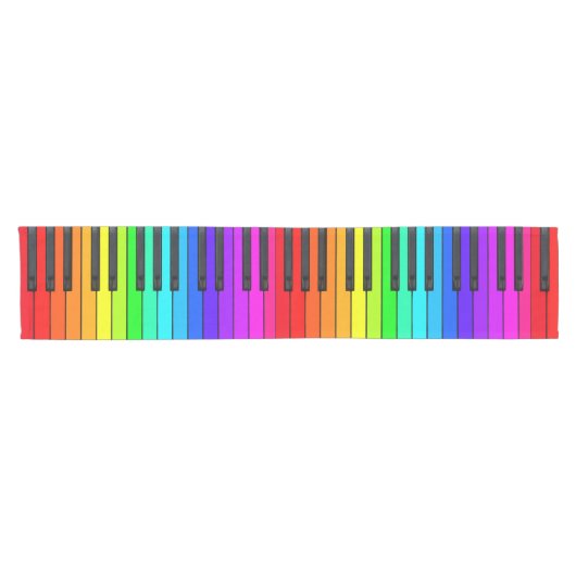 Rainbow Piano-toetsenbordtabeluitvoerder Korte Tafelloper (Horizontaal)