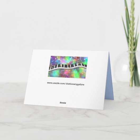 Rainbow Piano wenskaart Kaart (Achterkant)