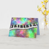 Rainbow Piano wenskaart Kaart (Gele Bloem)
