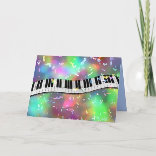 Rainbow Piano wenskaart Kaart (Voorkant)