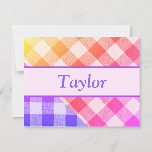 Rainbow Picnic Diagonal Hartelijk dank Bedankkaart (Achterkant)