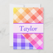 Rainbow Picnic Diagonal Save the Date Kaart (Achterkant)